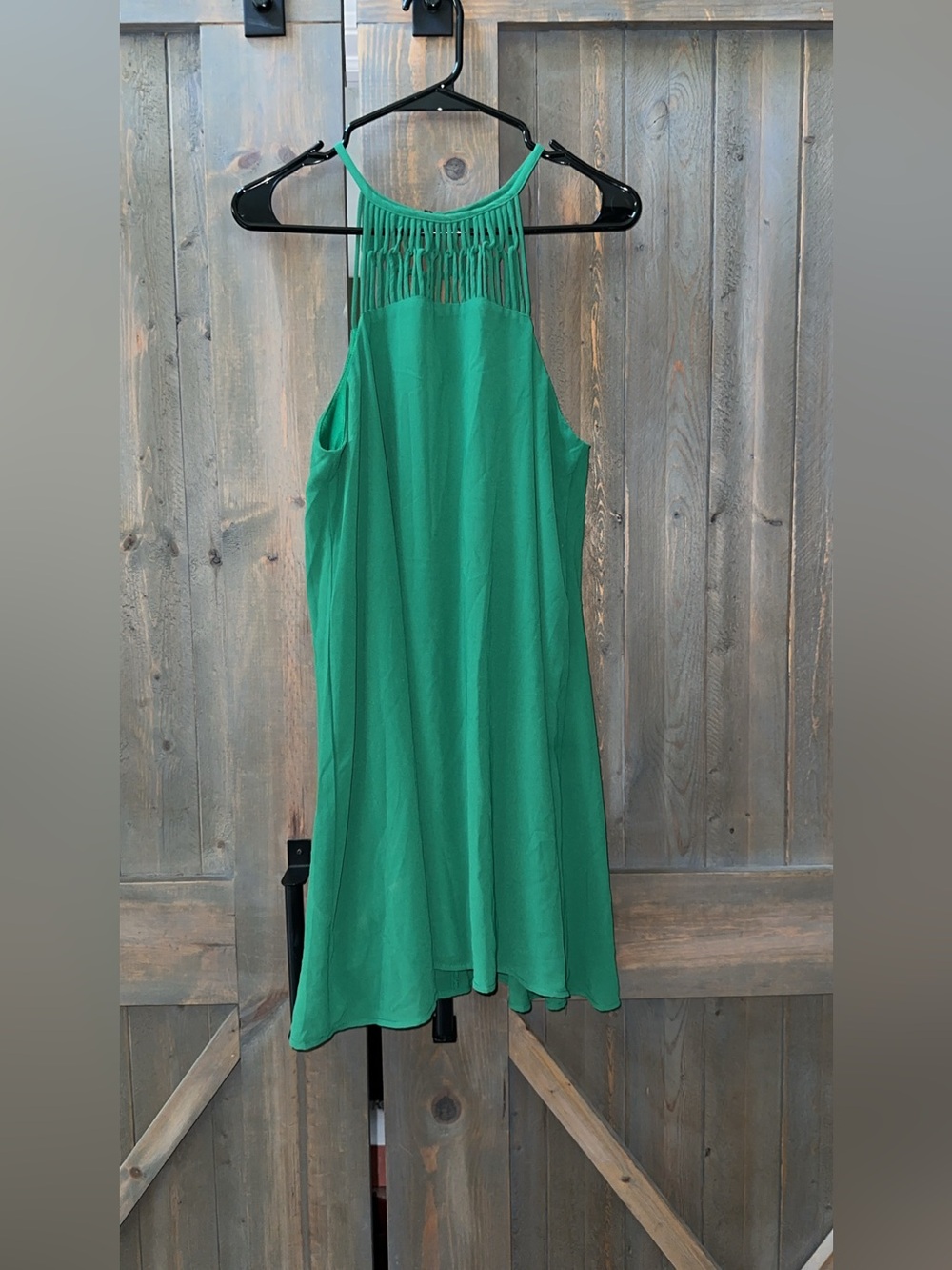 Lulus Green Halter Swing Dress Medium - Picture 4 of 10